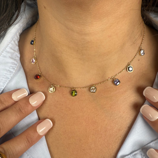 COLLIER ACIER INOXYDABLE RAINBOW